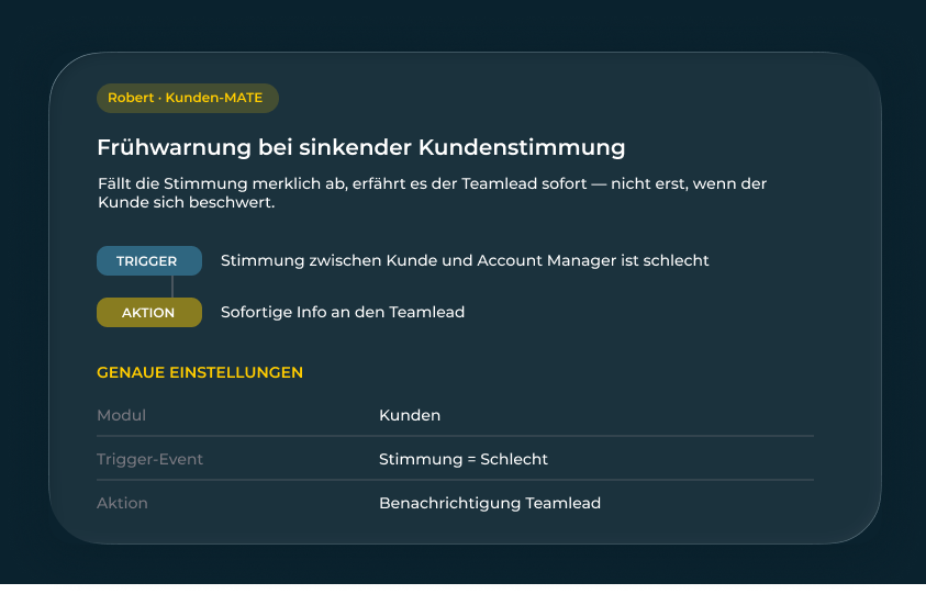 Frühwarnung bei sinkender Kundenstimmung Automation